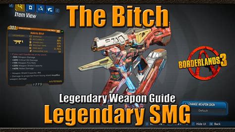 Bitch Legendary SMG Guide .